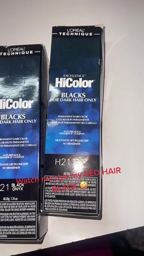 Transforming Red to Black Hair with L’Oréal Technique HiColor: Tutorial