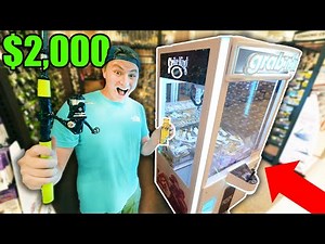 World´s First Fishing Claw Machine Challenge (Won $2,000)