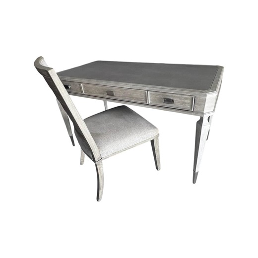 Sligh Greystone Chloe 3-drawer Writing Desk With Faux Leather Top With Chair - Etsy