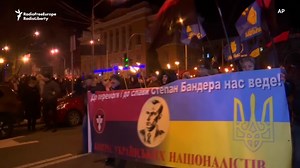 Hundreds March In Kyiv Honoring Controversial Nationalist Leader