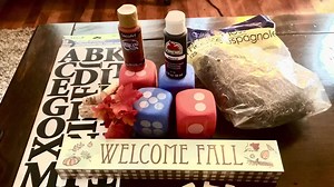 66K views · 1.1K reactions | Let’s make a super cute shelf sitter using the Dollar Tree foam dice and a bunch of other random things from Dollar Tree! This is a super easy Fall project! I love the way it turned out! 李 ✨Please SpreadThe Chaos!✨ #dollartreecrafts #dollartree #fallcrafts #fall #easycrafts #diy | Creating Through Chaos | Facebook