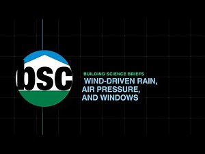 Wind-Driven Rain, Air Pressure, and Windows
