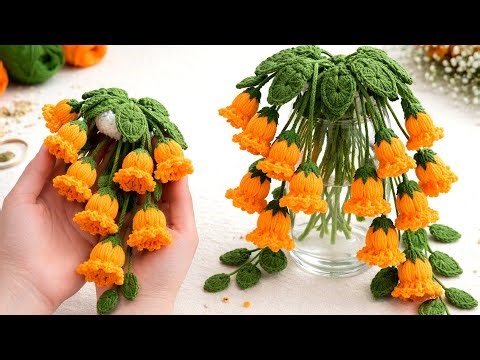 Easy Crochet Hanging Bell Flowers 🌿 Beginner Friendly Tutorial
