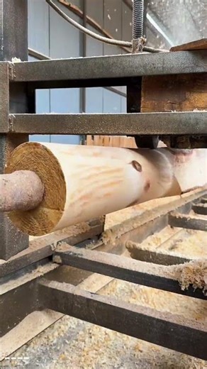 Turning a Square Timber into a Cylinder