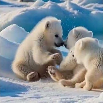 Adorable Polar Bear Cubs Playing in the Snow ❄️🐾 | Cutest Arctic Wildlife Moment ep1