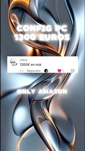 Config PC, gamer, noir à 1300 € ￼ #shortvideo #pcgamer #pcgamer #pc #configpc #originalcreator