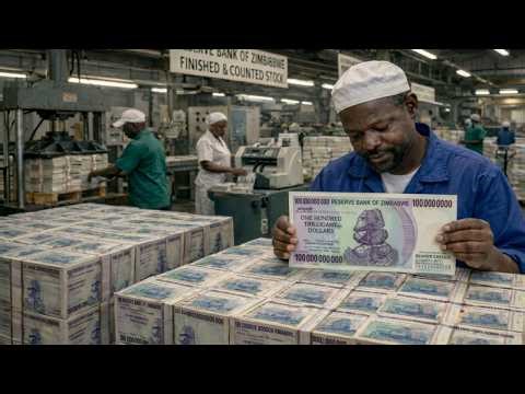 Inside Zimbabwe's Money Factory: The Day They Printed a $100 Trillion Banknote (Full Process)