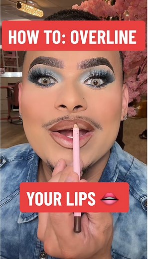 How to overline your lips 👄 #makeuptutorial #lipcombo #makeup #beauty #lipliner #makeupfyp | Bernardo Macias