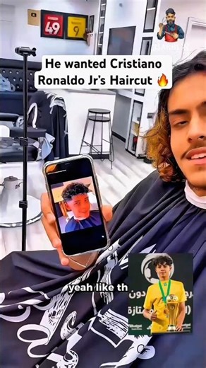 Cristiano Ronaldo Jr. Haircut Tutorial: Long to Short Curly Fade #shorts #cristianoronaldo #barber