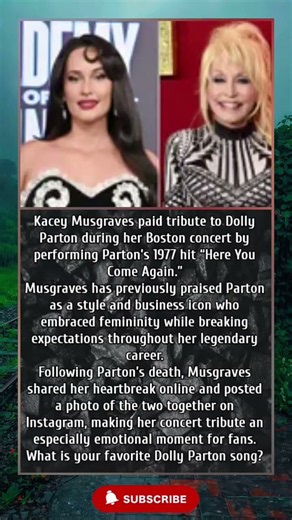 Kacey Musgraves Honors Dolly Parton With Emotional Concert Tribute ❤️🎤