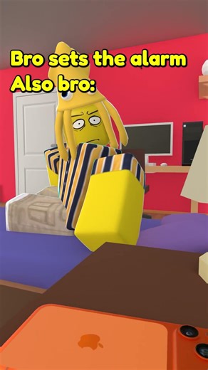 When bro sets the alarm clock #roblox #comedy #animation