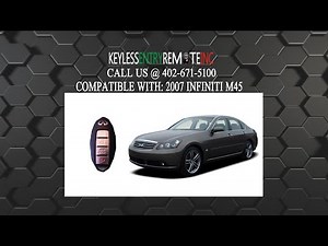 How To Replace Infiniti M45 Key Fob Battery 2007