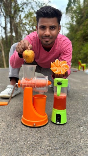 Hand Fruit Juicher machine Vs USB portable 2 Ta Juicer Mixer 🥤