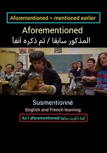 5.9K views · 151 reactions | Aforementioned.... | English and French Learning | Facebook