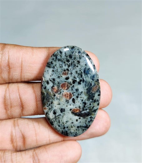 Hornblende Garnet Natural Oval Shape Cabochon: Loose Gemstone for Making Jewelry { Size - 44X29X5 Mm, 60 Ct. } A-70 - Etsy