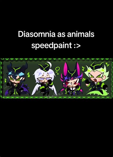 Diasomnia as animals speedpaint!!! :D Wish to have any of these little guys as keychains? Check out my Ko-fi! Link in my bio! :> #twistedwonderland #liliavanrouge #silvervanrouge #sebekzigvolt #malleusdraconia