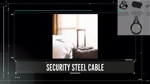 Security Steel Cable, Steel Cable Lock with 4-Digit Combination Padlock, 6.5FT Long Strong Cable Bike Lock, Vinyl Coated Braided Steel with Double Sealed Looped Ends for Kayaks, Generators, Bike