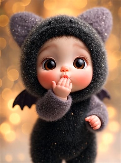 #creatorsearchinsights A very cute and nice baby bat blowing kisses 🦇🥰😘 #adorable #cutebaby #baby #fyp