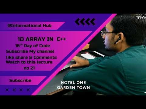 introduction to 1d Array | 16 Day of Code | #array #1d