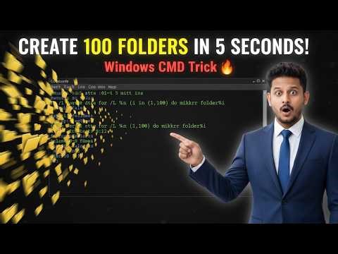 Create 100 Folders in 5 Seconds 😱 | Windows CMD Trick