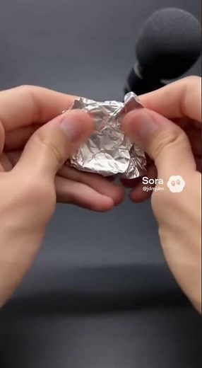 Crumpling Aluminum Foil | Metallic ASMR