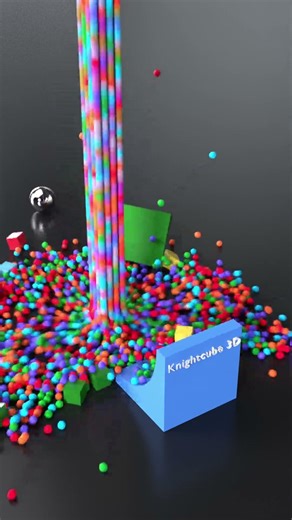 Marble Structure Collapse Colorful Chaos Rigid Body Simulation