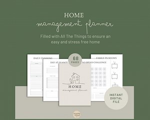 Home Management Planner: Farmhouse Household Binder (digital Download) - Etsy