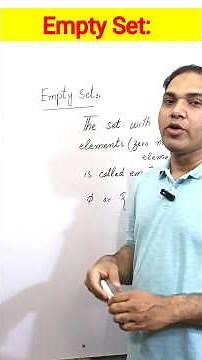 What is Empty Set | Null Set | Void Set | Mathematics Class 9 #set #emptyset #null #void