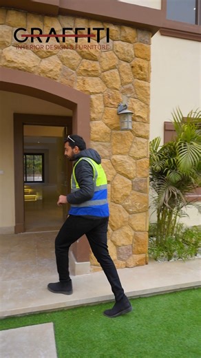 Graffiti Interior Design | On-site details make the difference. Eng Ahmed walks through the villa explaining the execution process, technical decisions, and how every... | Instagram