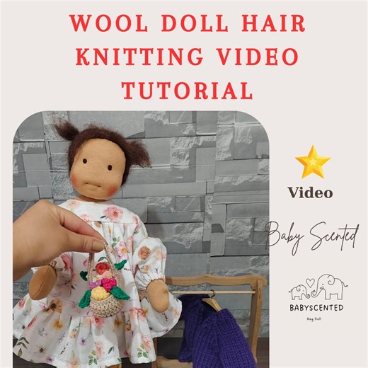 Angora & Wool Doll Hair Knitting Video Tutorial – Step-by-step Waldorf Doll Hair Making – Waldorf Doll Education - Etsy UK