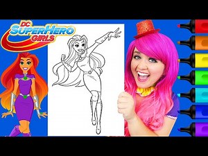 How To Color Starfire DC Super Hero Girls | Markers