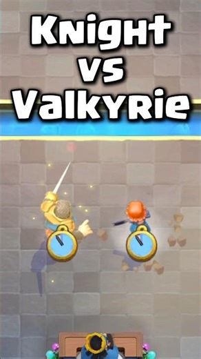 KNIGHT vs VALKYRIE #clashroyale #shorts