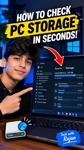 How to Check PC Storage in Seconds! 💻