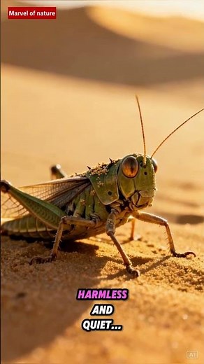 Did You Know Locusts Change Color and Behavior in Swarms? 🦗🔥 #wildlife #didyouknow #naturefacts