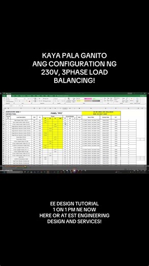 KYA PALA GANITO ANG CONFIGURATION NG 230V, 3PHASE LOAD BALANCING! TARA NA SA ONE ON ONE TUTORIAL#engineering #ELECTRICAL #plan #design #ee @jayson salamat din sir sa sharing ng knowldge at sa mga electrical materials today!