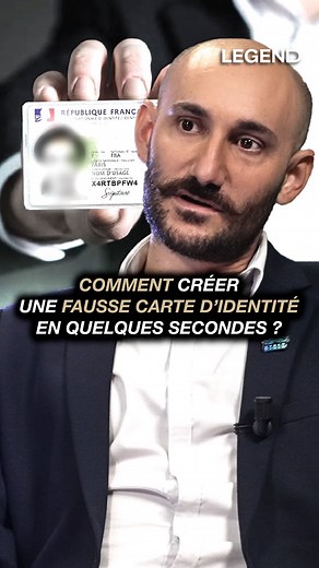LEGEND on Instagram: "Comment créer une fausse carte d’identité en quelques secondes ? @cyber_moustache, hacker, nous explique ⬆️ L’interview complète est disponible sur la chaîne YouTube de LEGEND ainsi qu’en podcast sur toutes les plateformes 🔥 #legend #legendmedia #guillaumepley"
