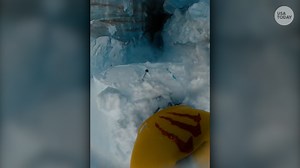 French skier survives terrifying fall into massive crevasse in the Alps