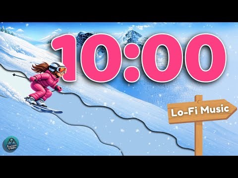 10 Minute Winter Classroom Timer with Lo Fi Music and Ski Vibes