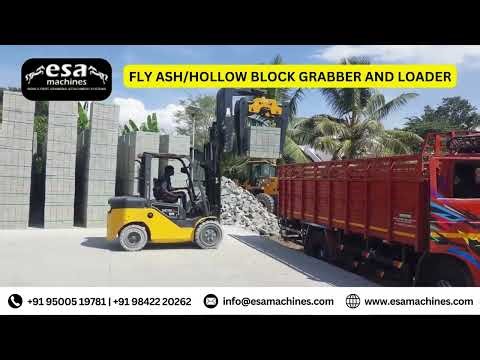 FlyAsh Hollow Block Grabber and Loader Manufacturers by esa Machines - Coimbatore Tamil Nadu INDIA