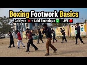 Basic Boxing Footwork | Beginner Friendly Live Training 🔥 #boxing #footwork