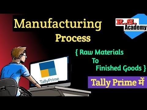 Tally Prime manufacturing company accounting| tally prime bill of materials| raw materials to profit