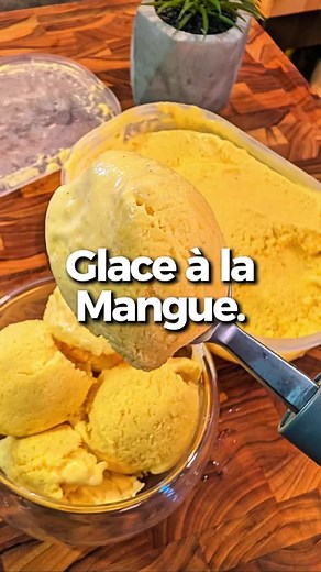 Recette Glace à la Mangue Facile sans Ninja