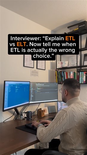Fatih | Data Engineer on Instagram: "Knowing ETL and ELT is essential. Choosing the right one is architecture. 👇 ETL (Extract - Transform - Load) 👉Data is transformed before it reaches the warehouse. This gives strong control over schemas, data quality, and compliance. 👉 Choose when: You need strict control before data lands (schemas, compliance, quality). ELT (Extract - Load - Transform) 👉 Raw data is loaded first, then transformed inside the data warehouse. This leverages cloud warehouses 