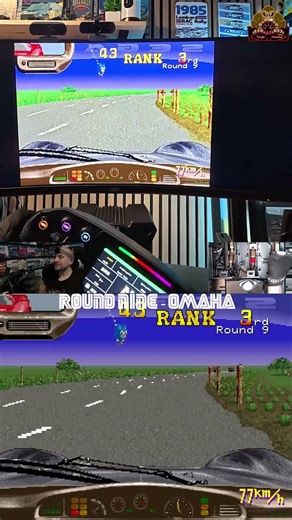 Rad Mobile Stage 9 - Classic retro racers on modern sim gear with POV #SEGA #radmobile