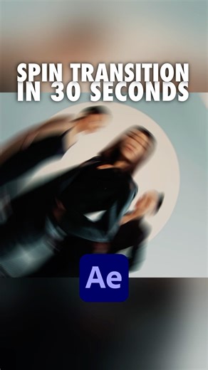 Create a Spin Transition in After Effects 🚀💫 #aftereffectstutorial #videoediting #editingtutorial