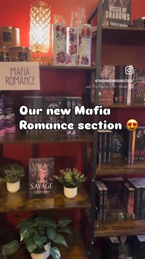 Our dark romance room just got even better with a Mafia romance section  #thecrimsonkiss #MafiaRomance #romancebooks #BookLovers #bookish #bookstore #spicyreads #DarkRomance #romancereads | The Crimson Kiss | Facebook