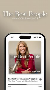Nicolle Wallace is sitting down with some of the smartest, funniest, and wisest people she knows in her new podcast, “The Best People with Nicolle Wallace." The newest episode featuring Heather Cox Richardson is now available. You can watch full episodes on YouTube now: MS.NOW/THEBESTPEOPLE | MS NOW