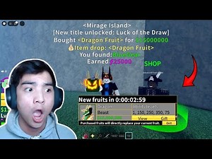 Hunting 50 Hours Mirage Island To Get New DRAGON FRUIT From Advanced Fruit Dealer in Blox Fruits!