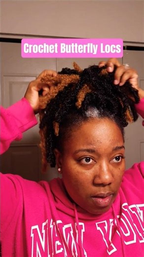 Easy Crochet Butterfly Locs 💓🦋💖 #crochetbraids #butterflylocs
