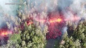 33K views · 490 reactions | NEW VIDEO: Incredible drone video captured lava flowing from a fissure caused by the eruption of Hawaii's Kilauea volcano | Evacuations have been ordered | FULL VIDEO: https://boston25.com/2HRYCu7 | Boston 25 News | Facebook